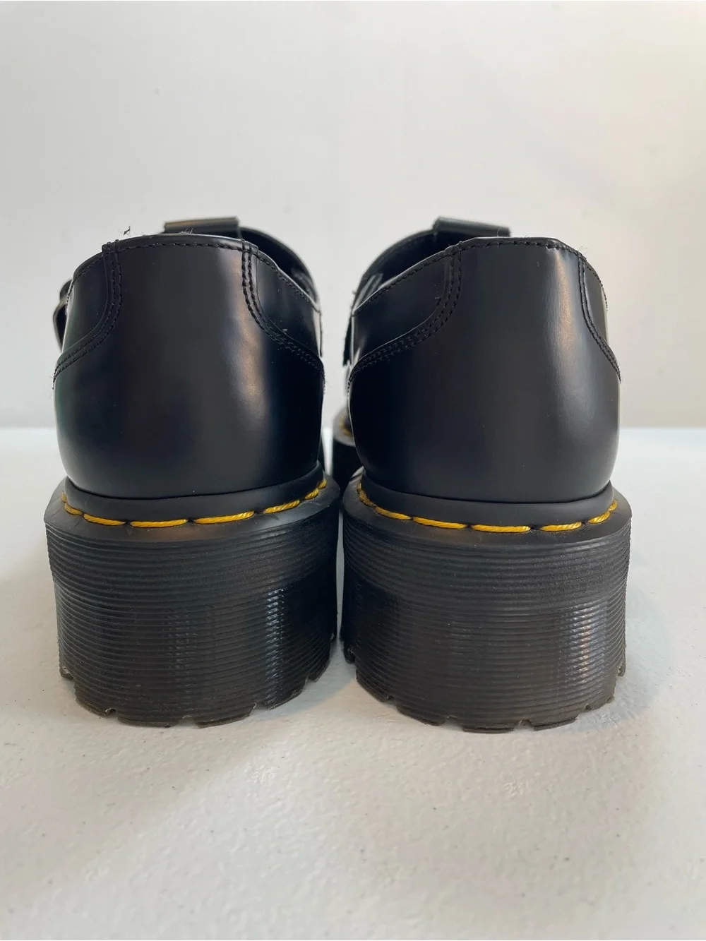 Dr. Martens Bethan Black T-Bar Mary Jane Shoes w/ Quad Platform Sole - Size 10
